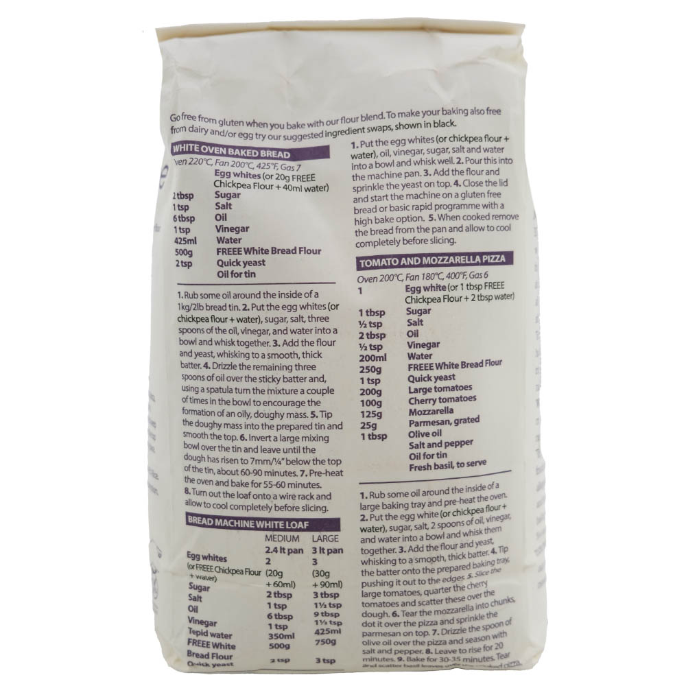 Doves Farm Gluten-Free White Bread Flour 1kg back image