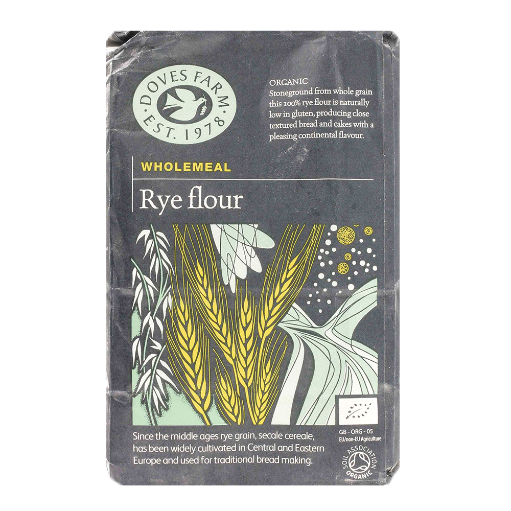 Doves Farm Organic Wholemeal Rye Flour 1kg - Bahrain Alosraonline store