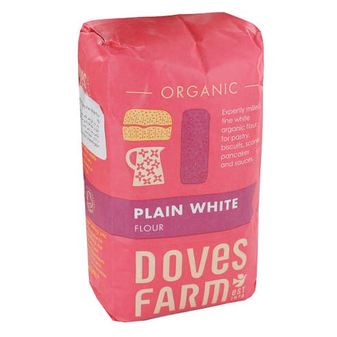 Doves Farm Organic White Plain Flour 1kg - Available at Alosra Online Supermarket
