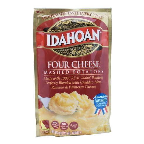 Idahoan Four Cheese Mashed Potatoes 4oz - Available at Alosra Online Supermarket