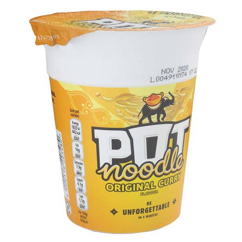 Pot Noodle Original Curry Flavour Instant Noodles 90g - Available at Alosra Online Supermarket