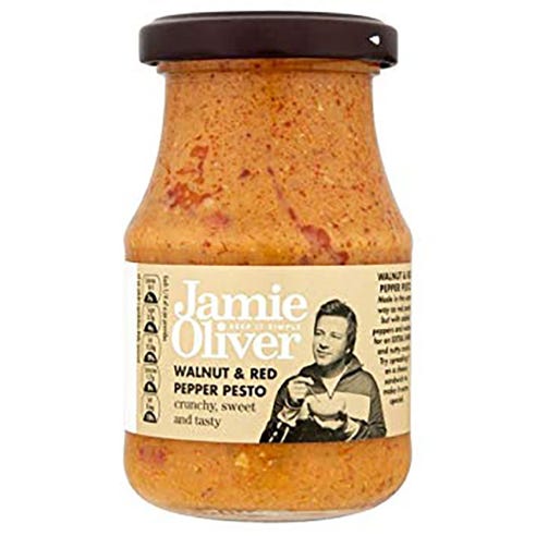 Jamie Oliver Walnut & Red Pepper Pesto 190g - Available at Alosra Online Supermarket