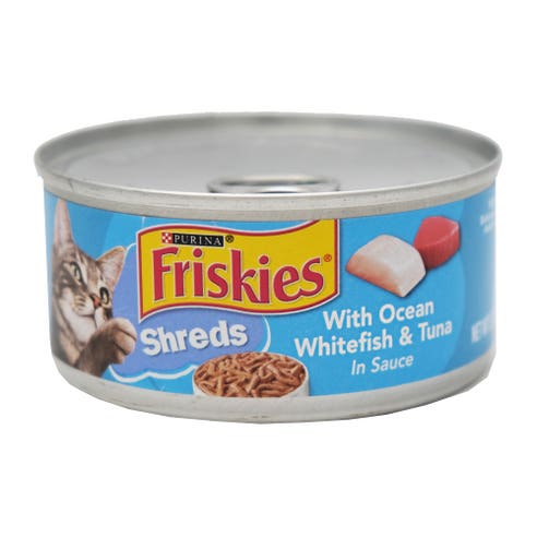 Purina Friskies Shreds With Ocean Whitefish & Tuna in Gravy 5.5oz - Available at Alosra Online Supermarket