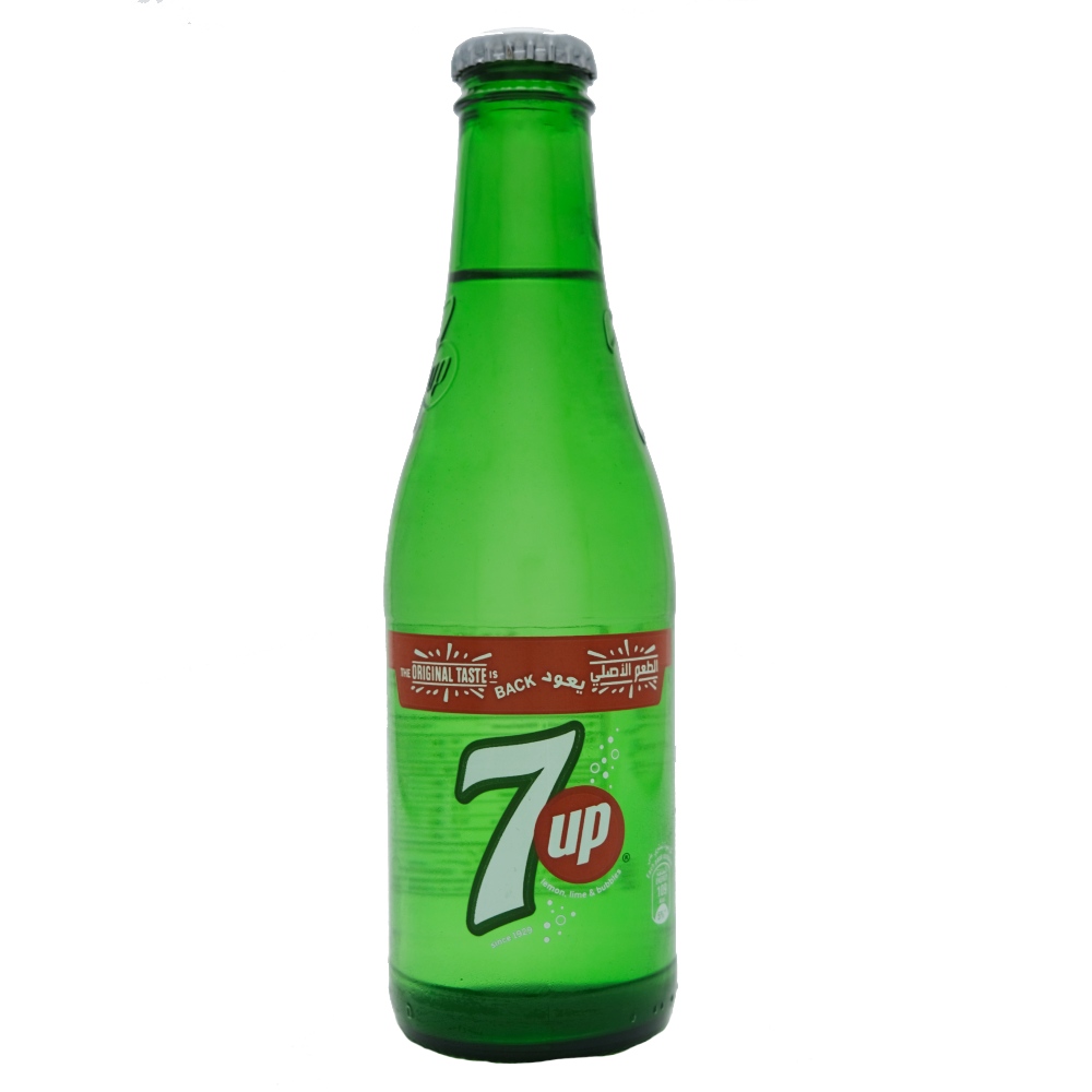 7UP Glass Bottle 250ml - Available at Alosra Online Supermarket