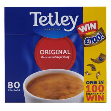 Tetley Original Tea Bags 80's - Available at Alosra Online Supermarket