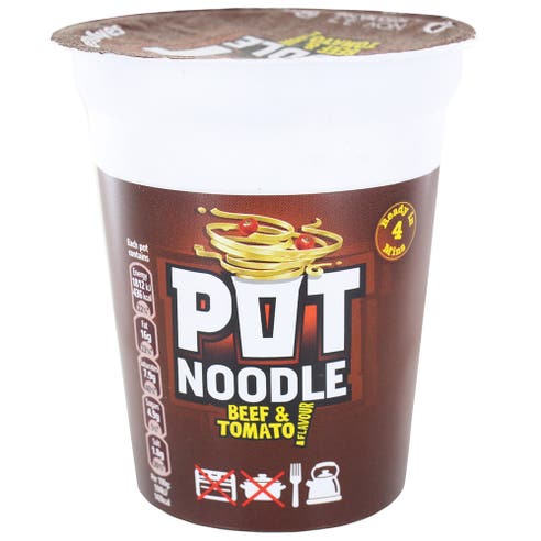 Pot Noodle Beef & Tomato Flavour 90g - Available at Alosra Online Supermarket