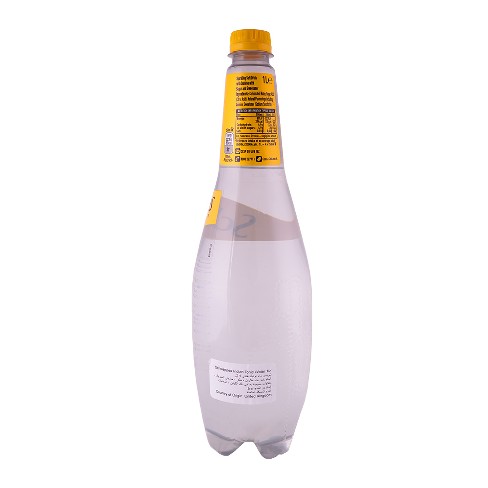 Schweppes Indian Tonic Water 1L back image