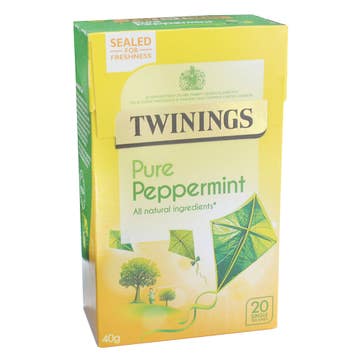 Twinings Pure Peppermint 40g [20 Tea Bags] - Available at Alosra Online Supermarket