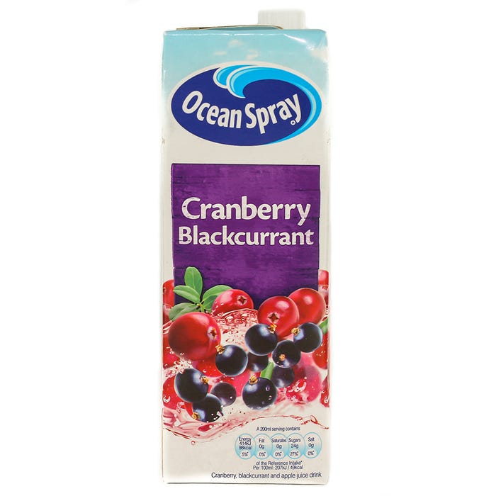 Ocean Spray Cranberry & Blackcurrant Juice Drink 1L - Available at Alosra Online Supermarket