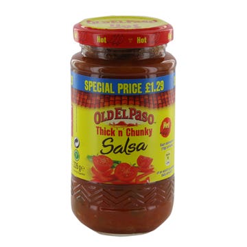 Old El Paso Thick N Chunky Salsa Hot 226g - Available at Alosra Online Supermarket