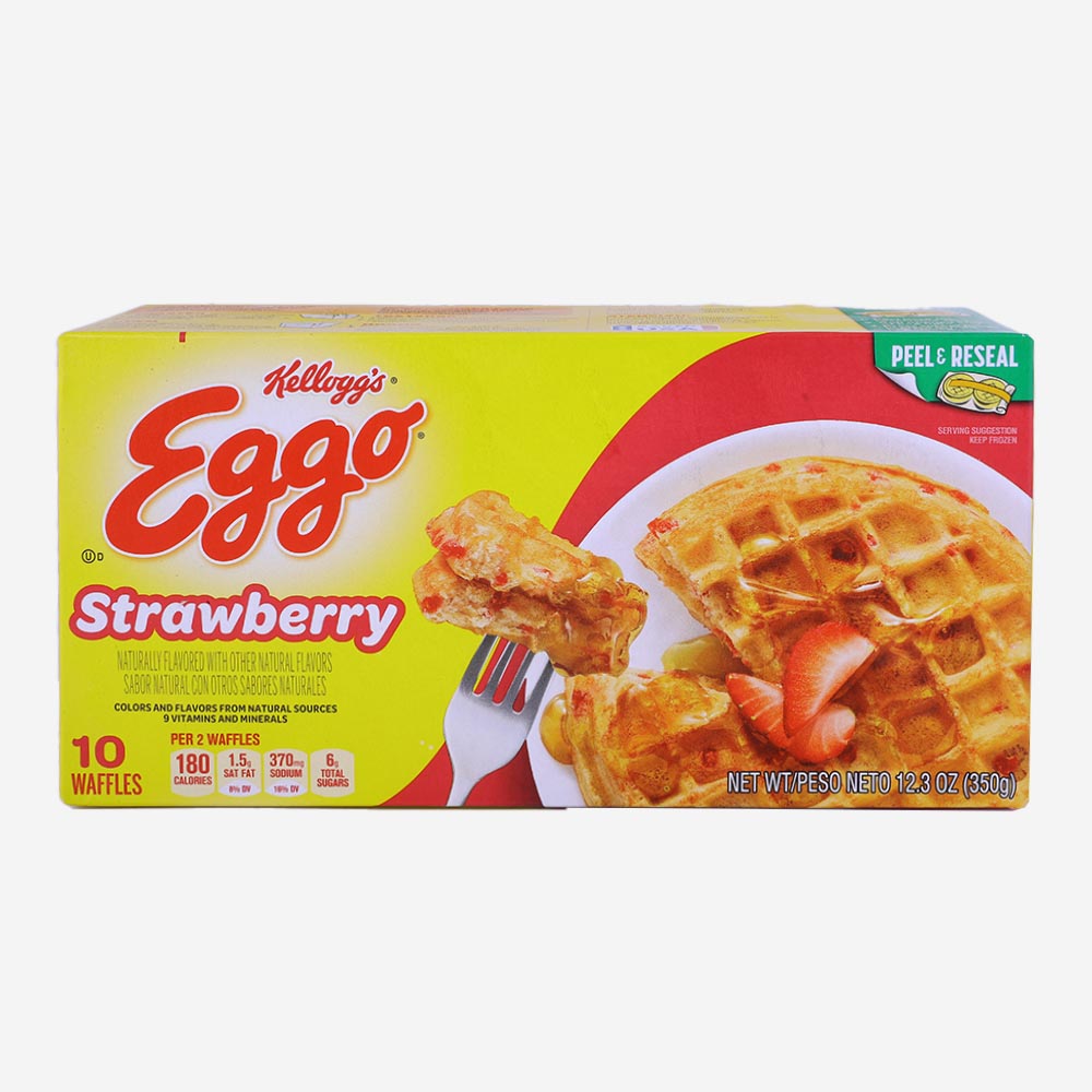 Kelloggs Eggo Strawberry Waffles 12.3oz - Available at Alosra Online Supermarket