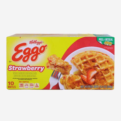 Kelloggs Eggo Strawberry Waffles 12.3oz - Available at Alosra Online Supermarket