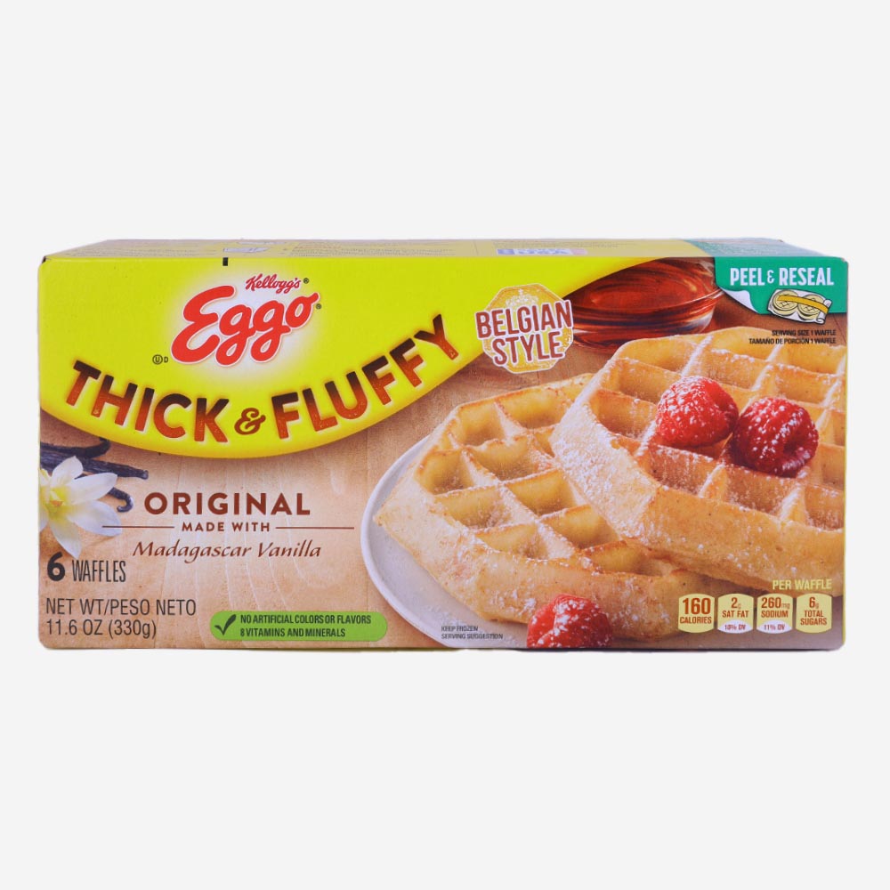 Kellogg's Eggo Thick & Fluffy Original Waffles 330g - Available at Alosra Online Supermarket