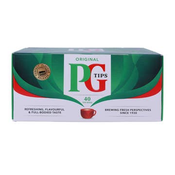 PG Tips Original Tea Bags 125g [40 Tea Bags] - Available at Alosra Online Supermarket
