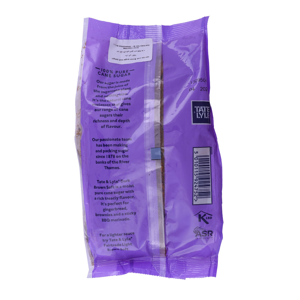 Tate & Lyle Dark Brown Sugar 500g back image