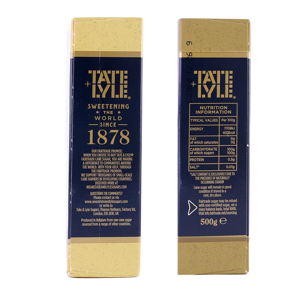 Tate & Lyle Demerara Sugar Cubes 500g right and left side image