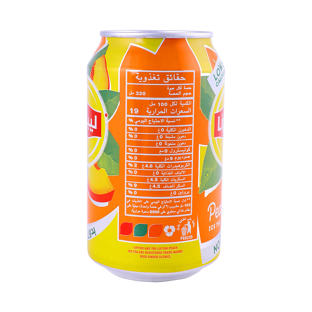 Lipton Peach Ice Tea 320ml back image