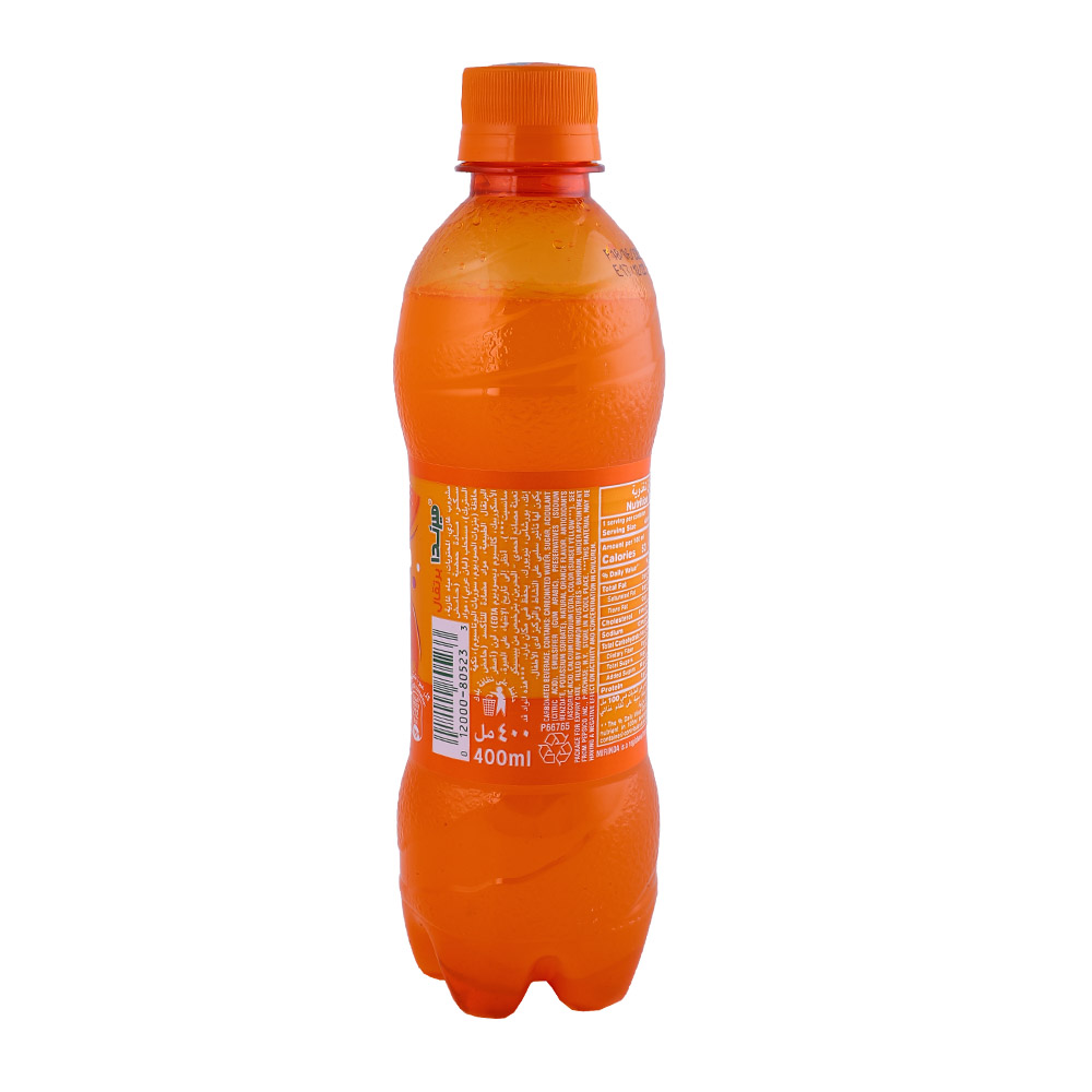 Mirinda Orange Bottle 400ml back image