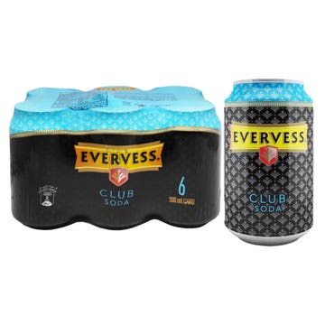 Evervess Club Soda 300ml [6 Pack] - Available at Alosra Online Supermarket