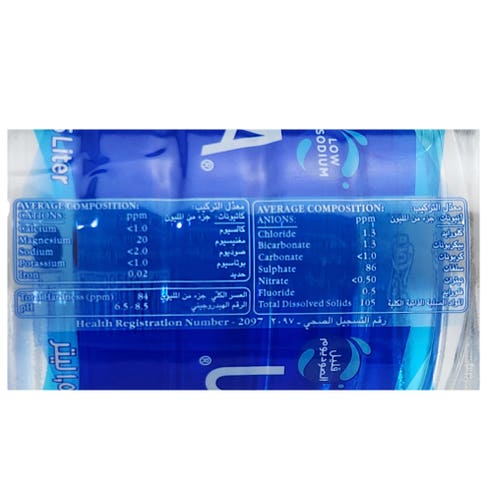 Aquafina Bottled Drinking Water 1500ml back image