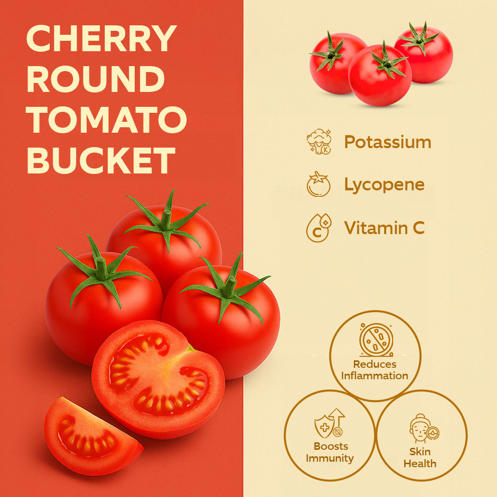 Cherry Round Tomato Bucket M.E 500g lifestyle image