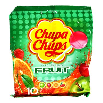 Chupa Chups Fruit Lollipops [10 Pieces] - Available at Alosra Online Supermarket