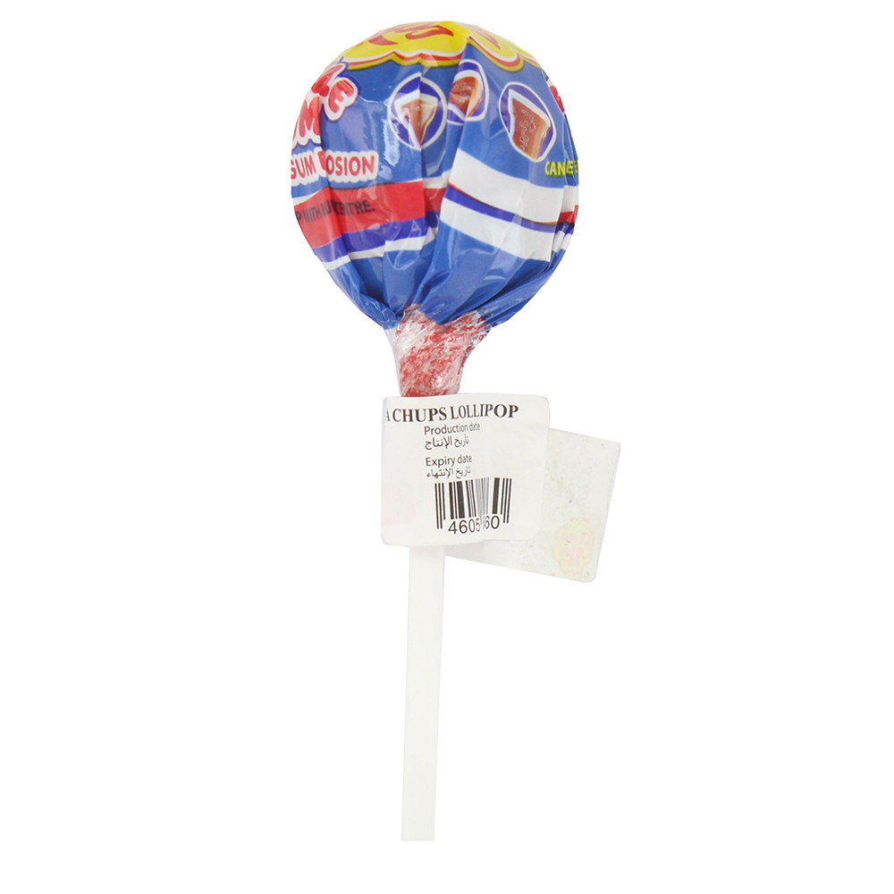Chupa Chups Bubbly Lollipop Gum 16g back image