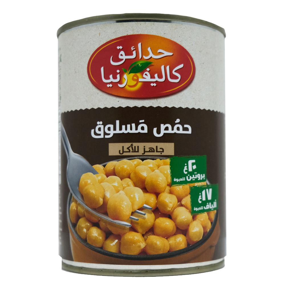 California Garden Cooked Chickpeas 440g back image