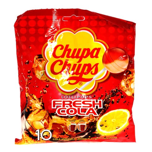 Chupa Chups Fresh Cola Lollipops [10 Pieces] - Available at Alosra Online Supermarket