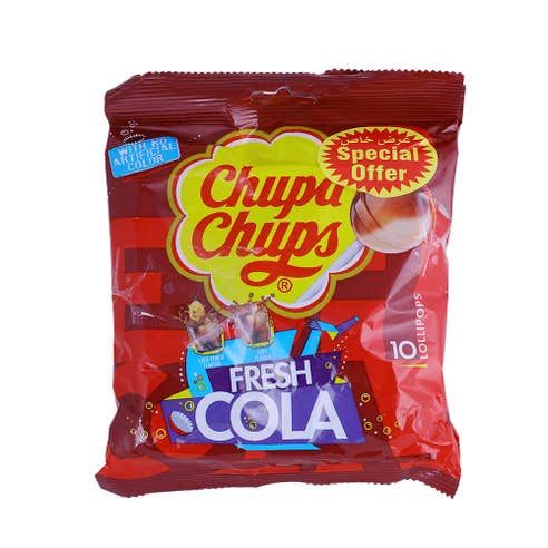 Chupa Chups Fresh Cola Lollipops [2x10 Pieces] [Special Offer] 
