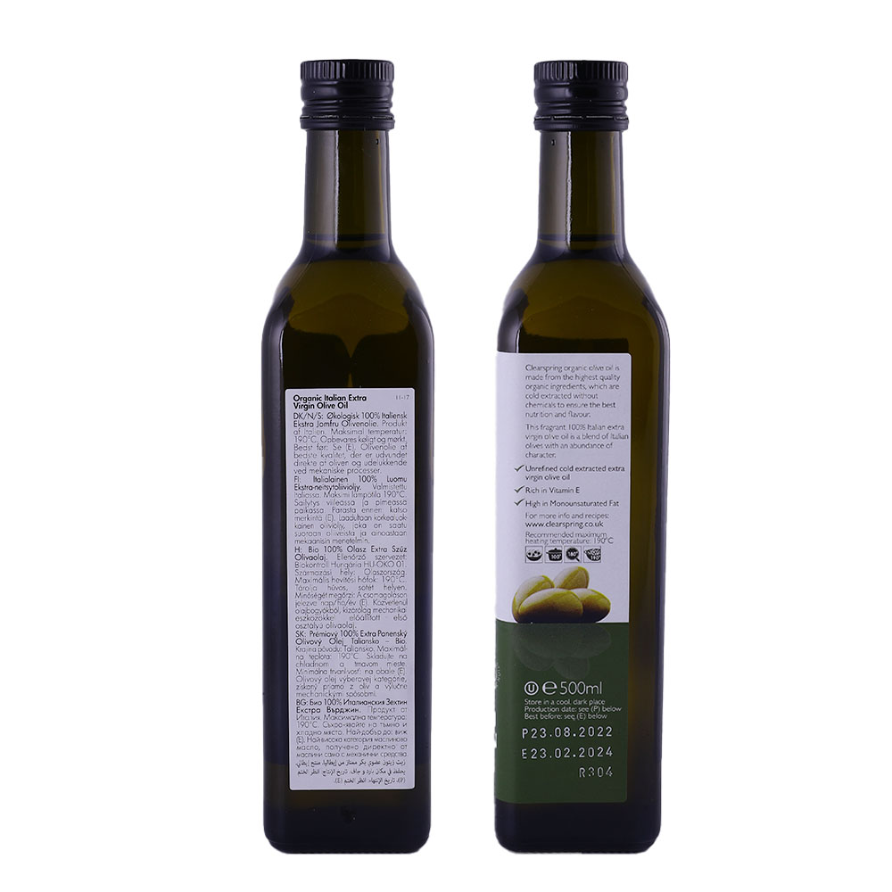 Clearspring Organic Italian Extra Virgin Olive Oil 500ml back image