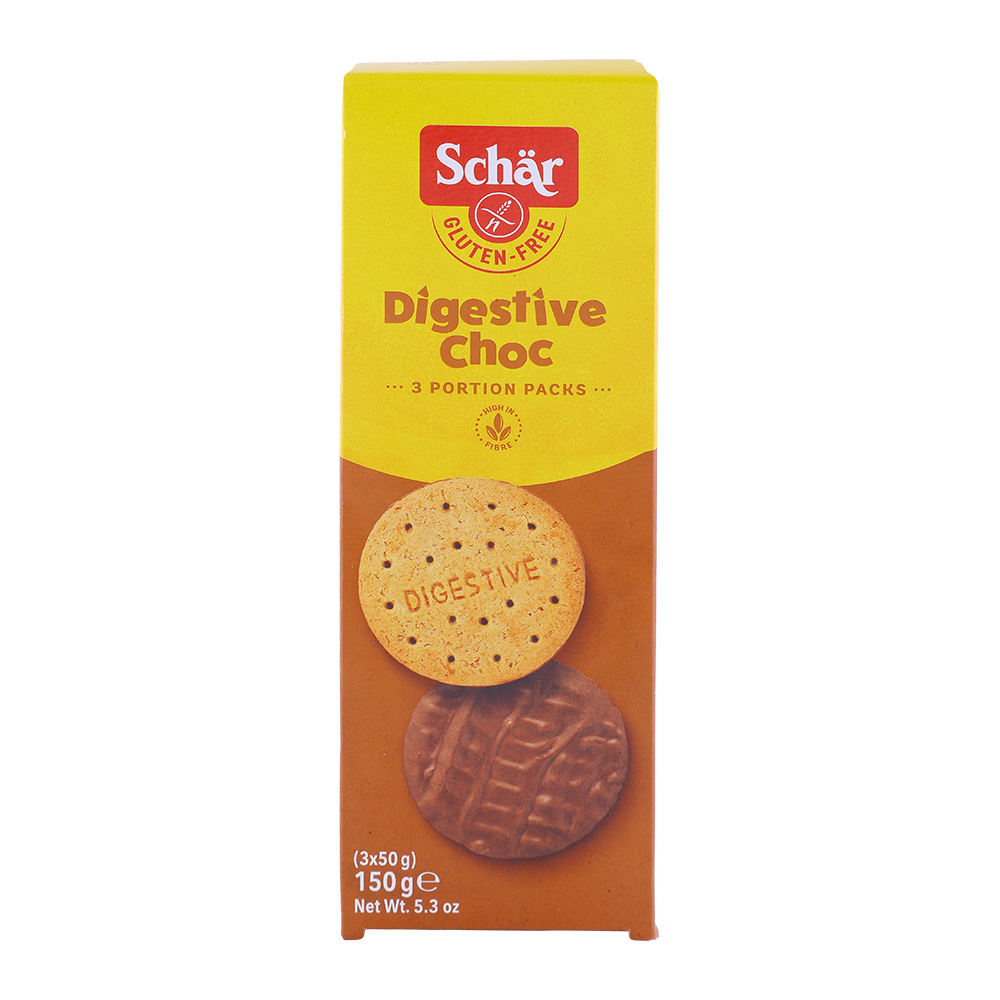 Schar Gluten Free Digestive Chocolate 150g - Available at Alosra Online Supermarket