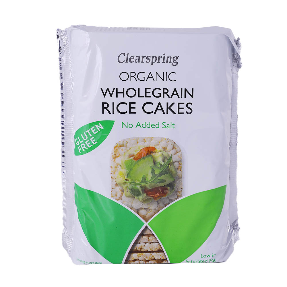 Clearspring Organic No Added Salt Wholegrain Rice Cakes 100g - Available at Alosra Online Supermarket