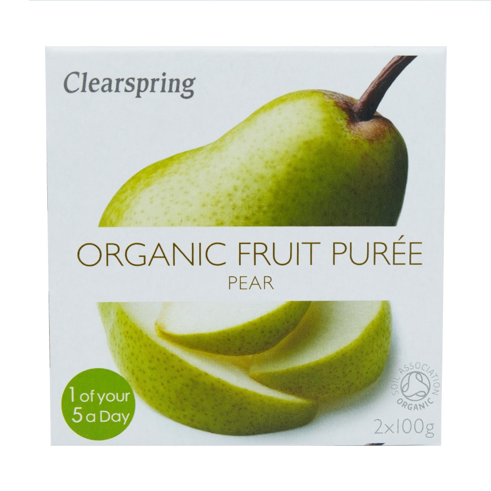 Clearspring Organic Pear Fruit Puree 2x100g - Available at Alosra Online Supermarket