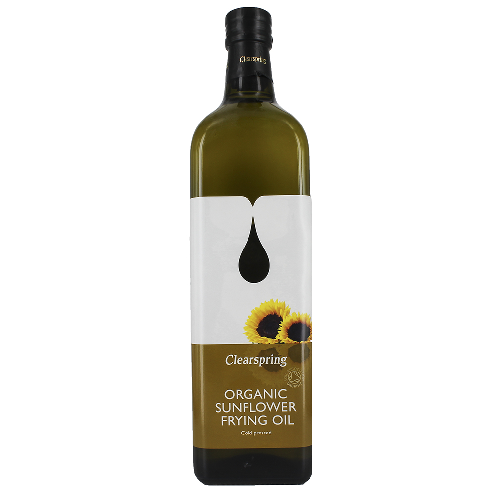 Clearspring Organic Sunflower Frying Oil 1L - Available at Alosra Online Supermarket