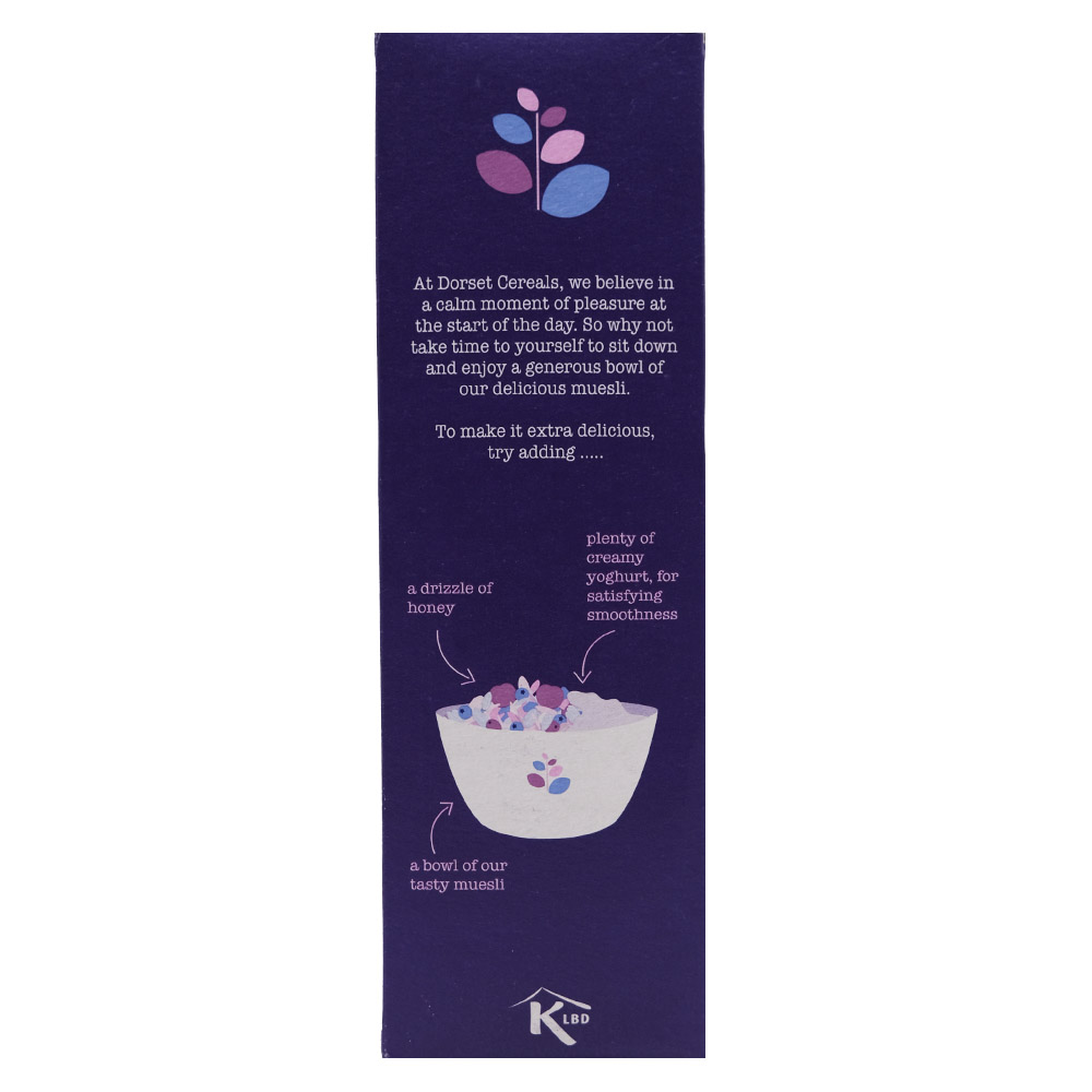 Dorset Cereals Luscious Berry & Cherry Muesli 620g left side image