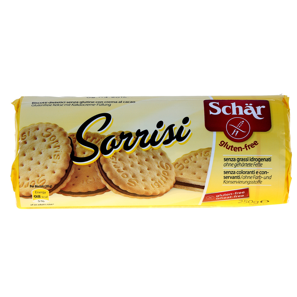 Schar Sorrisi Gluten Free Biscuits 250g - Available at Alosra Online Supermarket