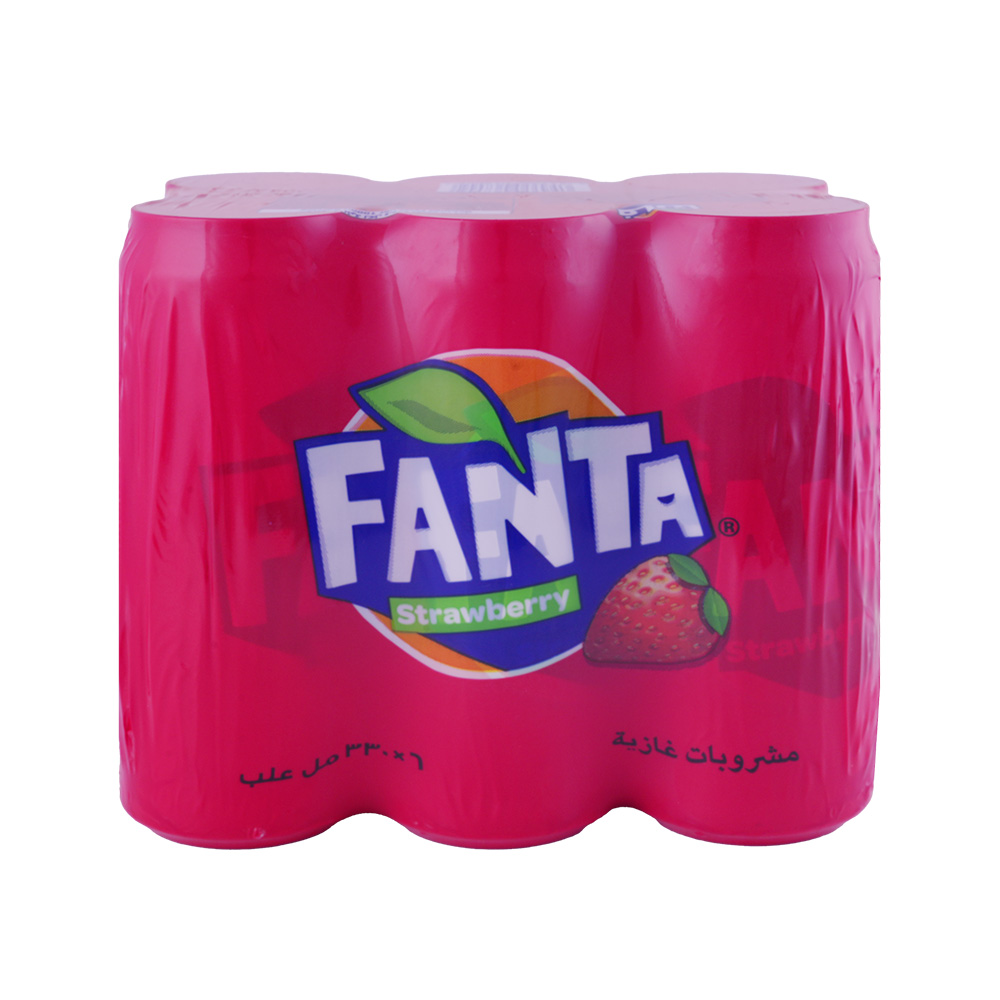 Fanta Strawberry Can 330ml [6 Pack] back image