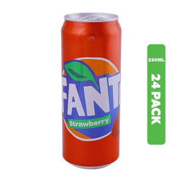 Fanta Strawberry Soft Drink Can 24x330ml