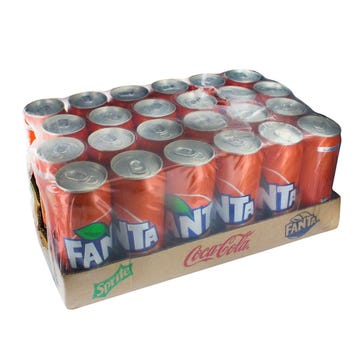 Fanta Orange Soft Drink Can 330ml [24 Pack] - Available at Alosra Online Supermarket