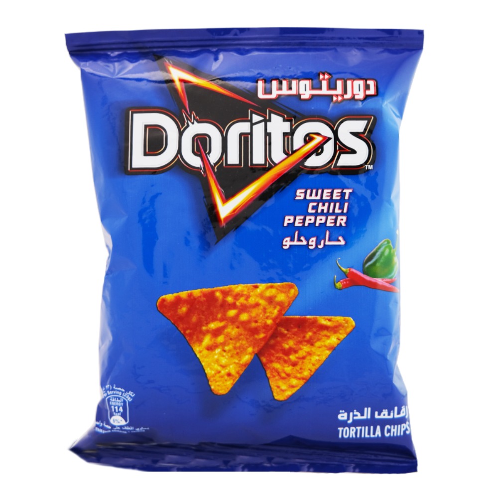 Doritos Sweet Chilli Pepper Tortilla Chips 23g - Available at Alosra Online Supermarket