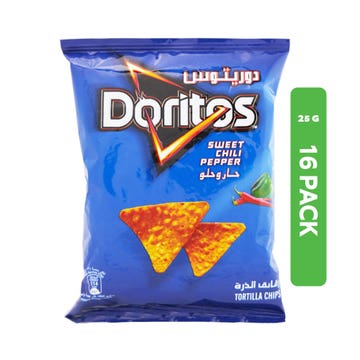 Doritos Sweet Chili Pepper Tortilla Chips 16x25g