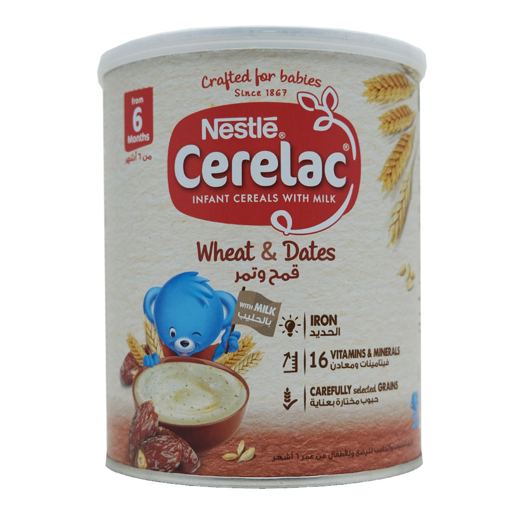 Nestle Cerelac Wheat & Dates Infant Cereal 400g - Available at Alosra Online Supermarket