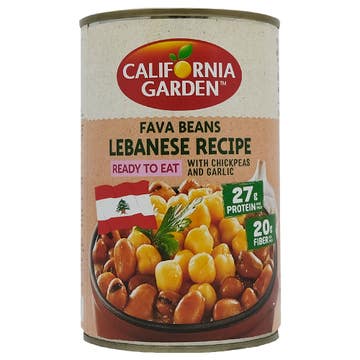 California Garden Fava Beans With Chickpeas & Garlic 450g