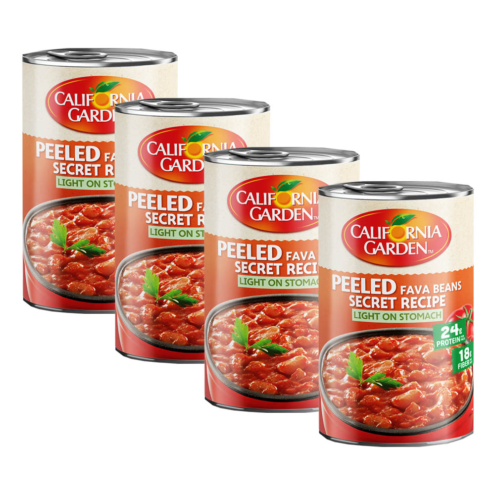 California Garden Peeled Foul Medammas 4x450g [Special Offer] 