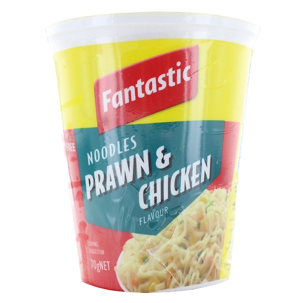 Fantastic Prawn & Chicken Cup Noodles 70g - Available at Alosra Online Supermarket