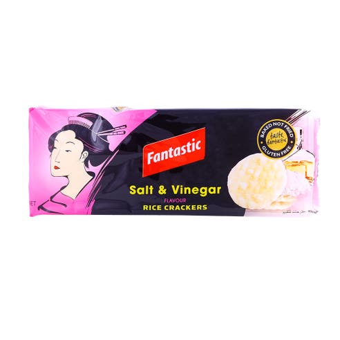 Fantastic Salt & Vinegar Rice Crackers 100g - Available at Alosra Online Supermarket