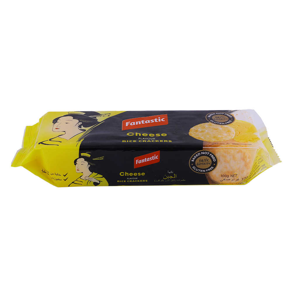 Fantastic Cheese Rice Crackers 100g right side image