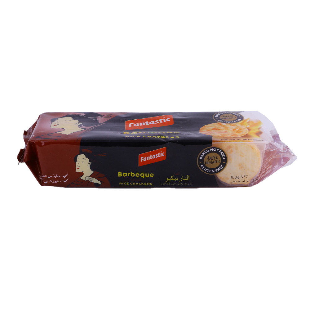 Fantastic Barbeque Rice Crackers 100g right side image