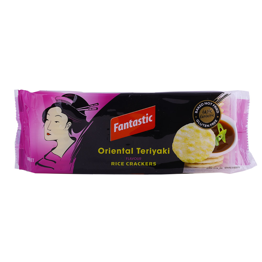 Fantastic Oriental Teriyaki Rice Crackers 100g - Available at Alosra Online Supermarket